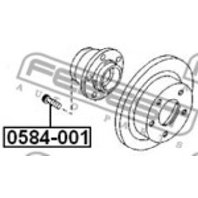 FEILIDAPARTS 0584-001-PCS10 Wheel Stud PCS 10 J00Y-33-062, 51752-07000