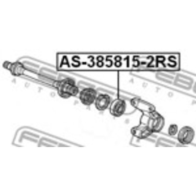 AS-385815-2RS FRONT DRIVE SHAFT BALL BEARING (38X58X15